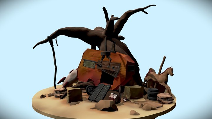 Sculpting Exam - WALL-E's "Treehouse" 3D Model
