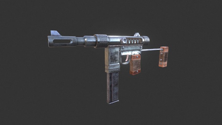 Post apocalyptic gun 3D Model