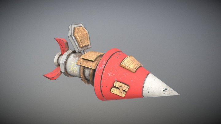 Stylized Rocket 3D Model