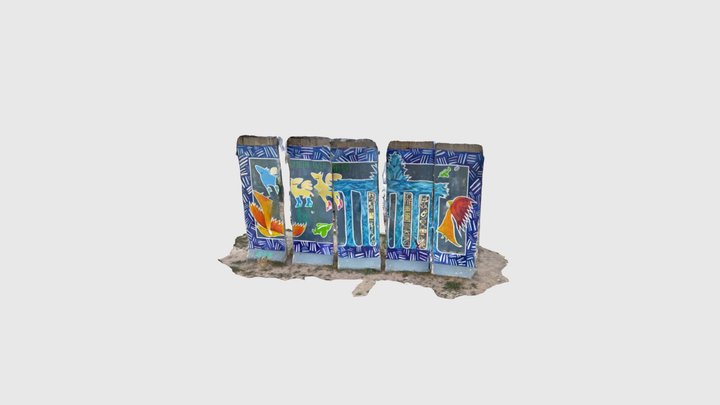 Berlin Wall, East Side Gallery 3D Model