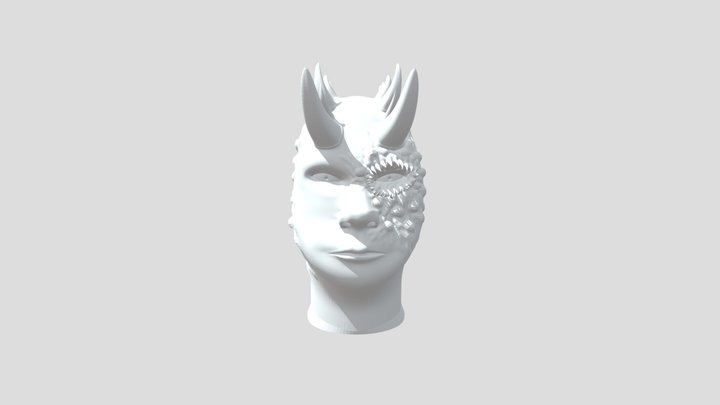 Monster hoofd (geen texture) 3D Model