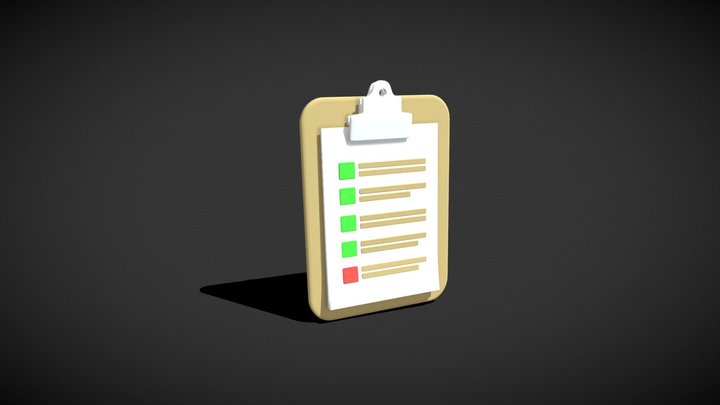 3D document object and document board 3D Model