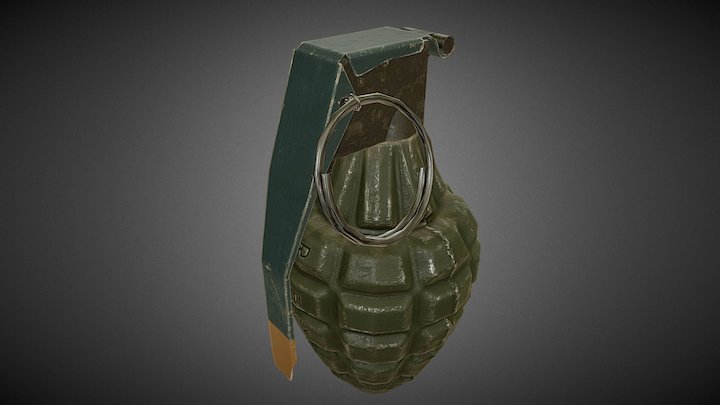 Grenade WW2 Mk 2 Frag 3D Model