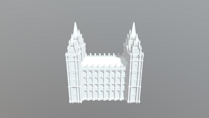 Salt Lake City Temple replica 3D Model