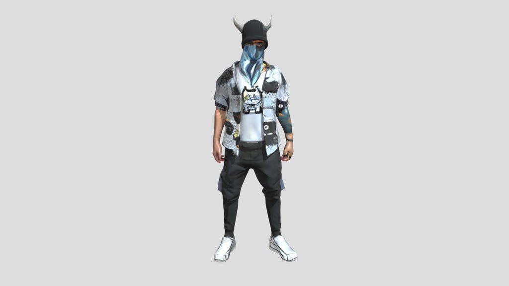A stylized character