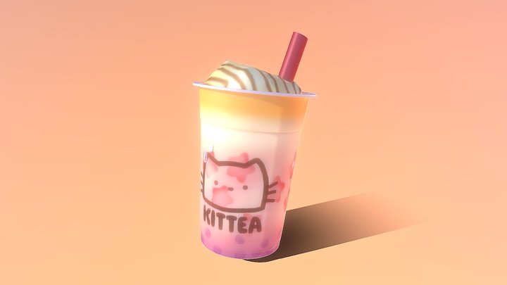 Star Milk Bubble Tea 3D Model