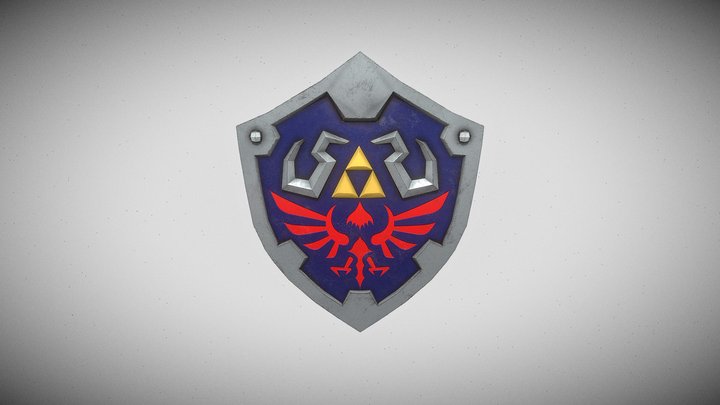 Hylian Shield - Legend of Zelda Fan Art (PBR) 3D Model
