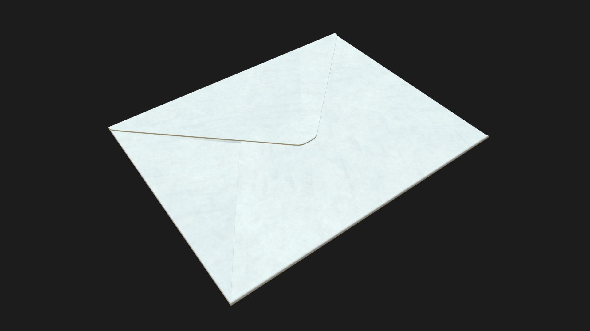 3D model Small envelope closed - This is a 3D model of the Small envelope closed. The 3D model is about a paper on a black background.