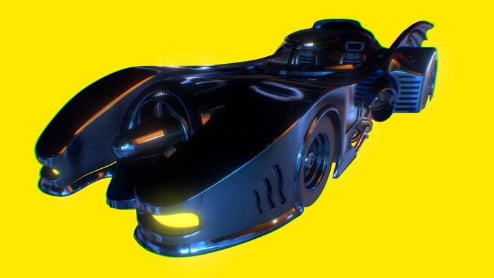 Batmobile (Burton Films - Michael Keaton) (1989) 3D Model