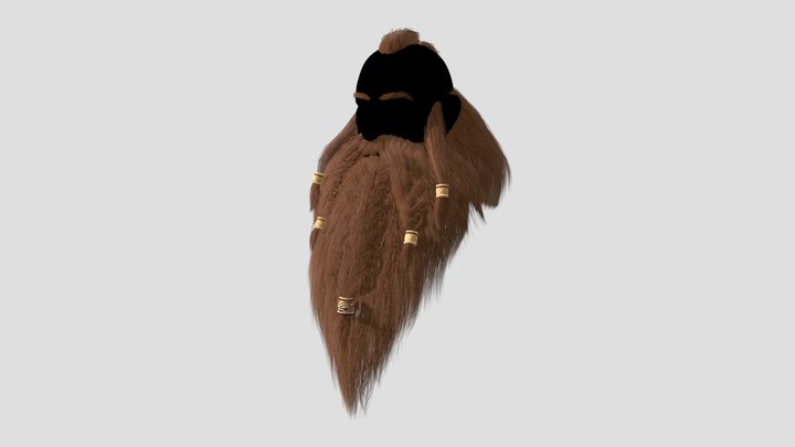 Dwarf Warrior - Haircard 3D Model