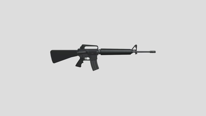 M16A2 Low Poly 3D Model