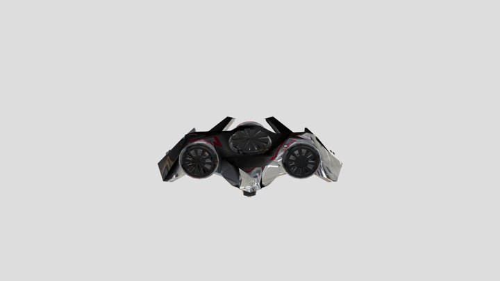 construction mars racer ship noir 3D Model