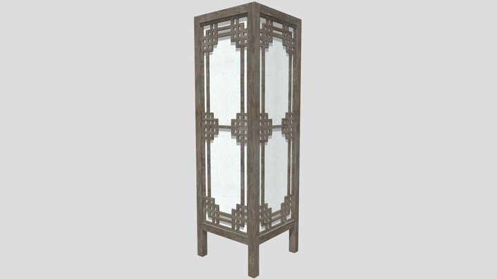 KCDF-좌등_문살(Stand lighting_seal02) 3D Model