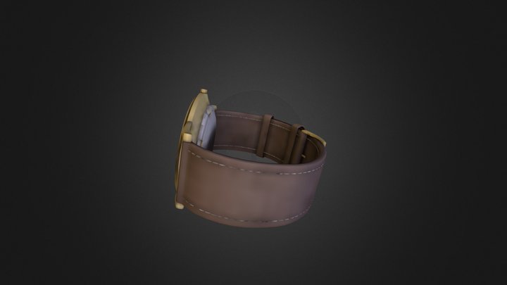 Wrist watch with materials  3D Model