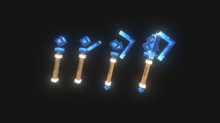 mana wands - Blockbench 3D Model