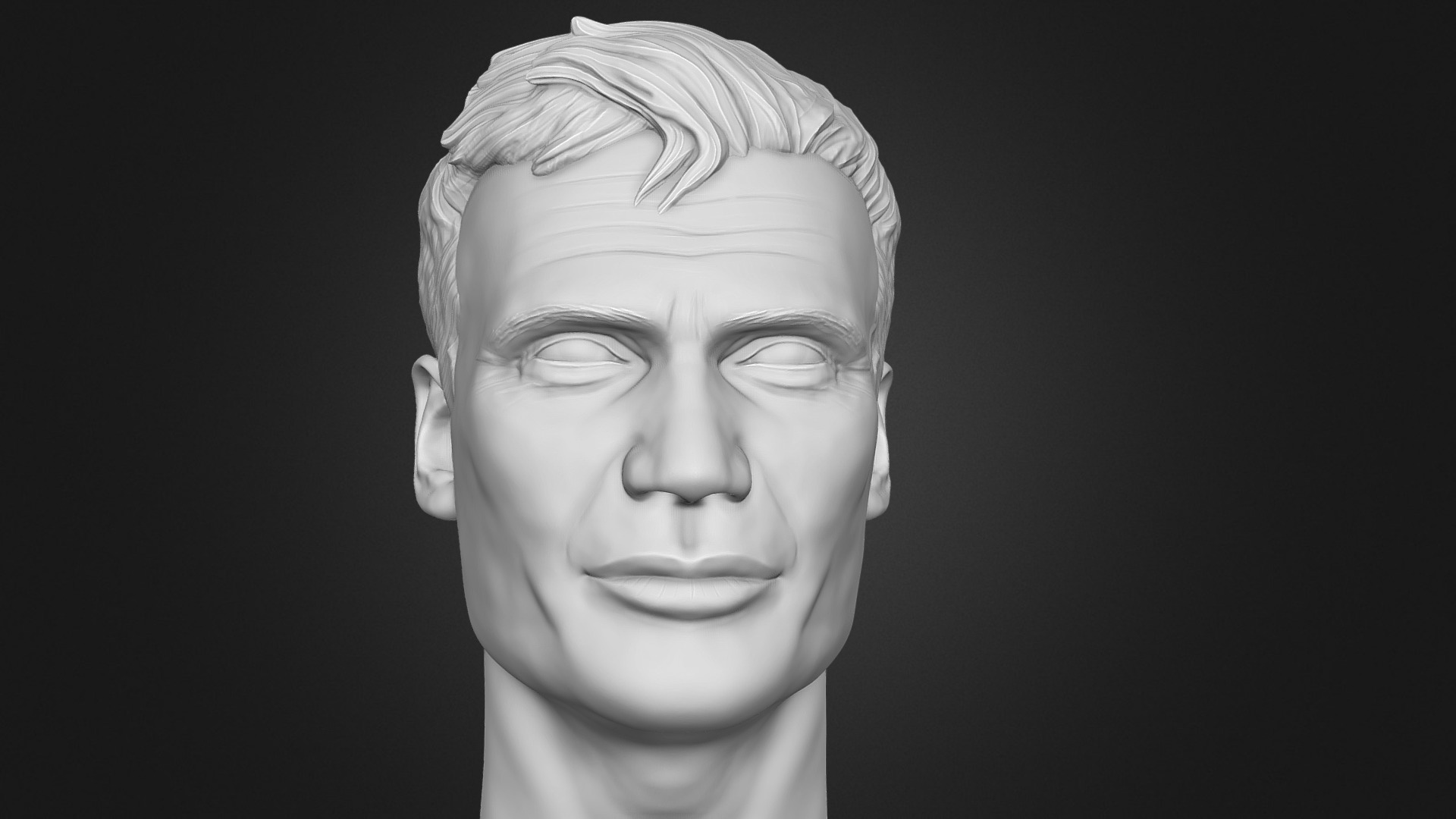 3D model Dolf Lundgren 3D printable portrait sculpture - This is a 3D model of the Dolf Lundgren 3D printable portrait sculpture. The 3D model is about a statue of a person.