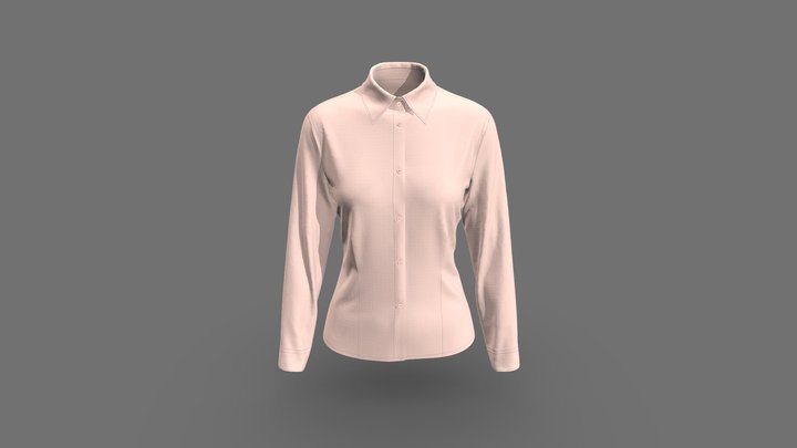 Women Formal Shirt Design 3D Model