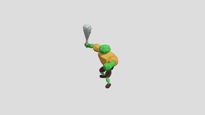 Low Poly Ogre mode 3D Model