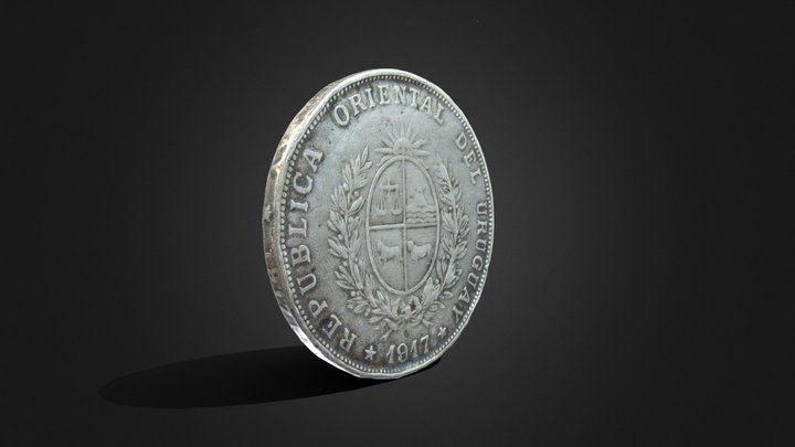 Uruguay - Un Peso del año 1917 3D Model