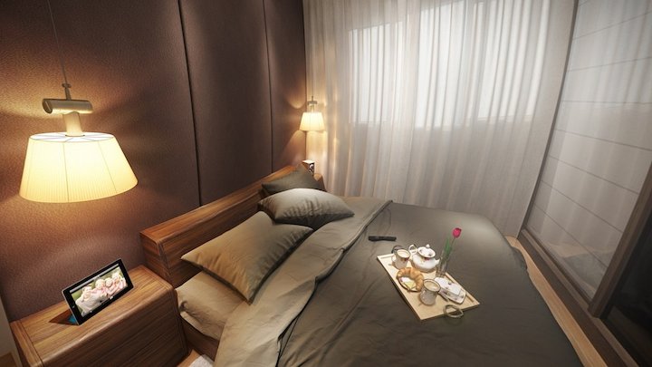 Ibirapuera Residence - Bedroom 3D Model