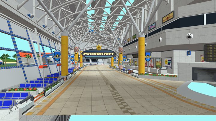 Wii U - Mario Kart 8 - Sunshine Airport 3D Model