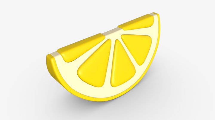 Stylized lemon slice 3D Model