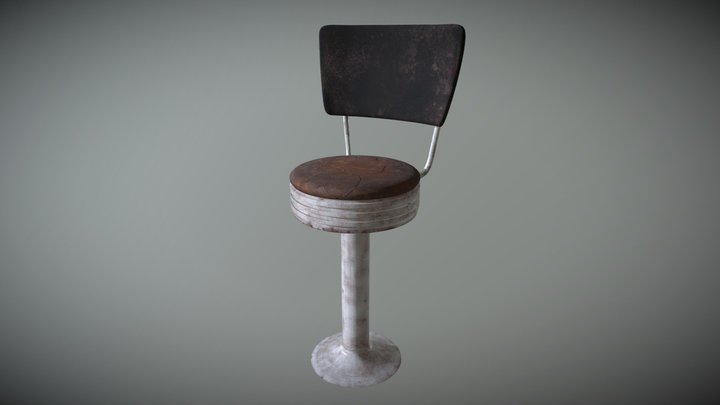 Old Bar Chair 3D Model