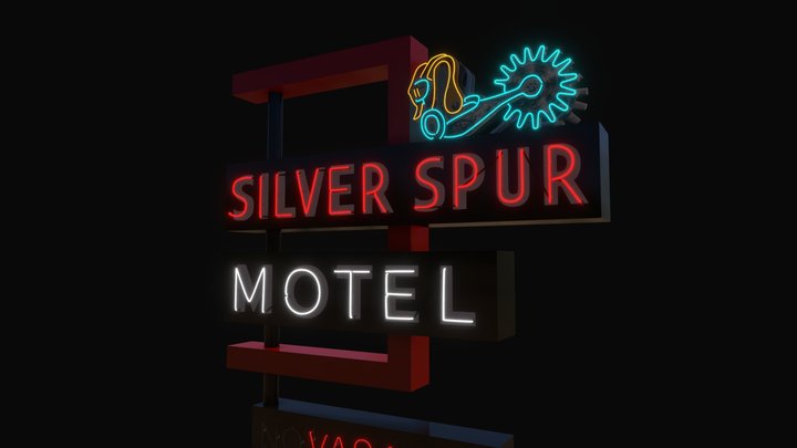 Silver Spur Motel 1950s 3D Model