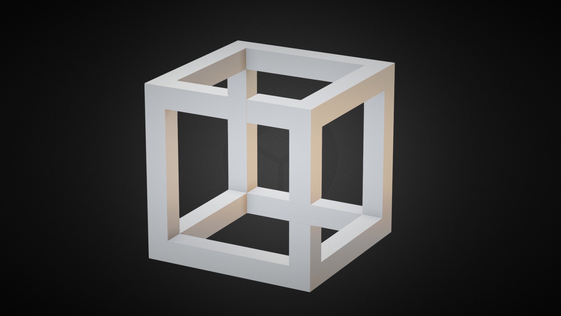 Escher's Cube - 3D model by akidai [c78602e] - Sketchfab