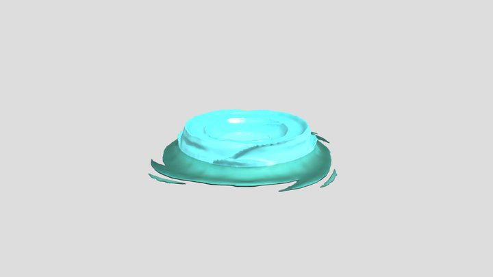 Teal Vortex 3D Model