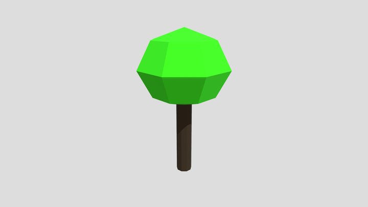 Low Poly tree 3D Model