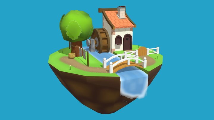 Farmhouse Diorama 3D Model