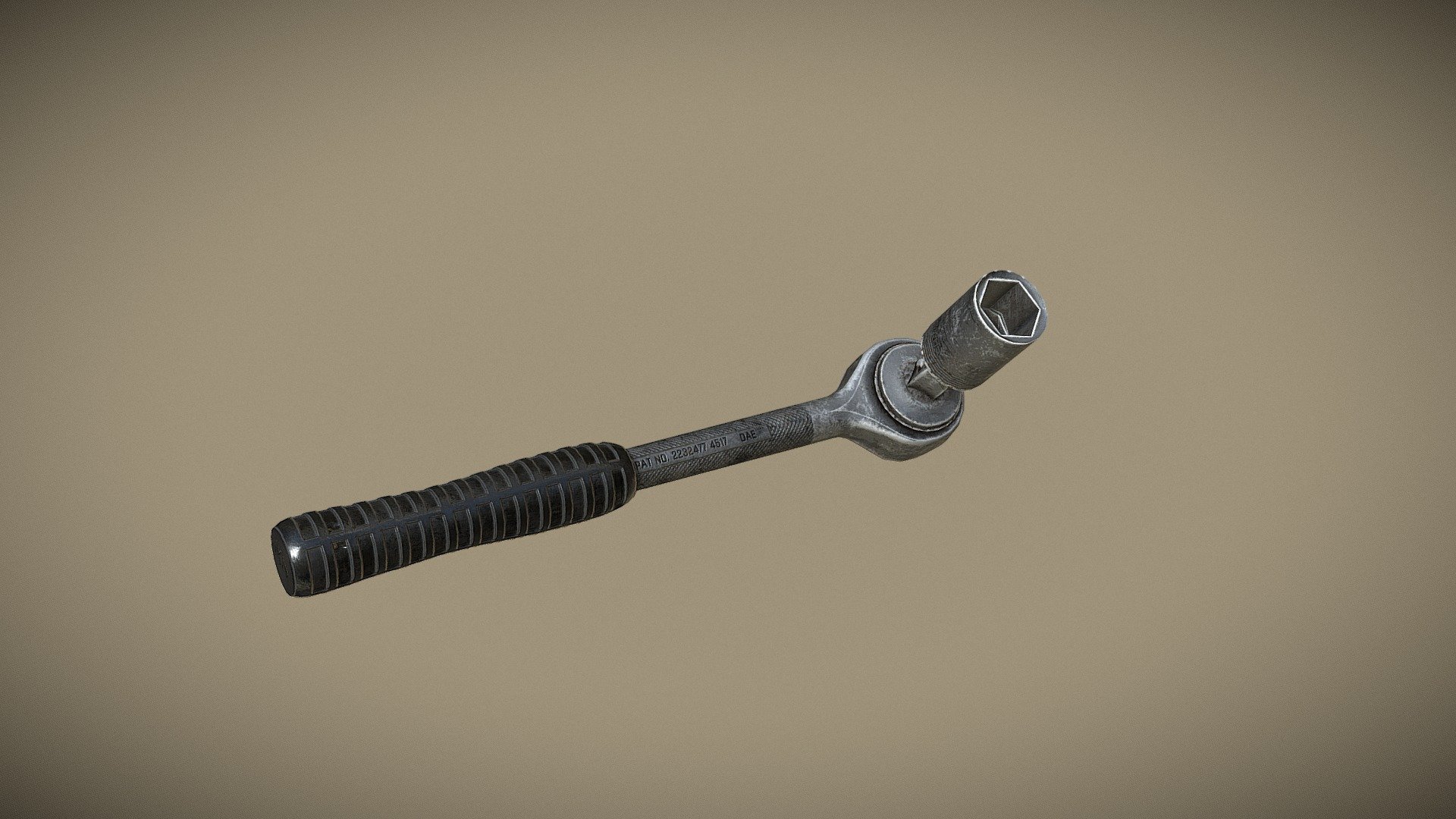 Socket Wrench 3D model by MerlijnHeylen [c78bad5] Sketchfab