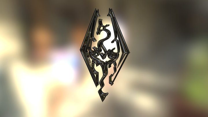 Skyrim (Logo) 3D Model