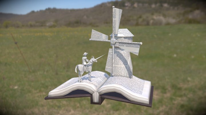 Don Quixote - Tilting at Windmills 3D Model