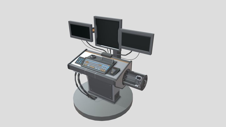 XYZ_HW Details Sci-Fi Terminal 3D Model