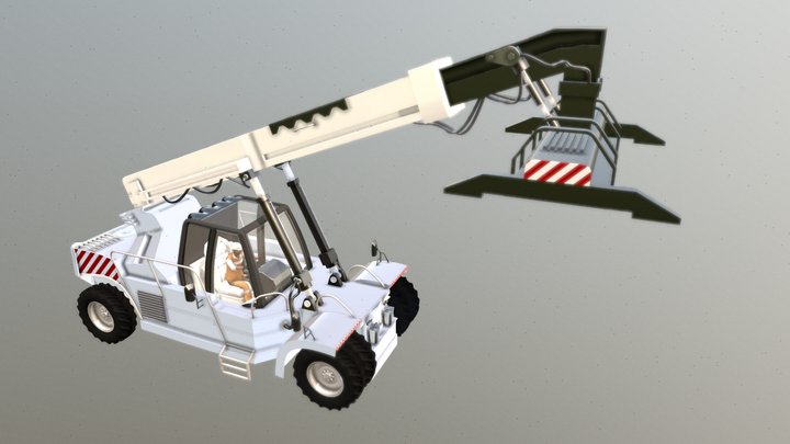 Container Forklift 3D Model