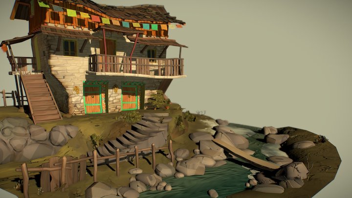 Tibetan House 3D Model