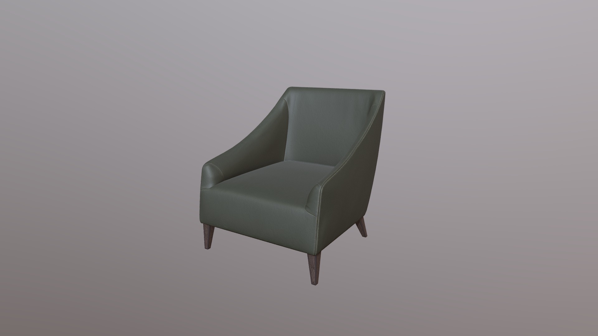3D model PCX Armchair - This is a 3D model of the PCX Armchair. The 3D model is about a grey chair with a grey cushion.