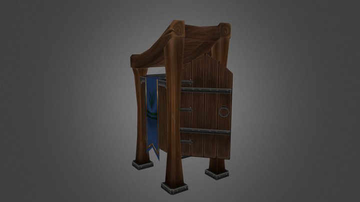 Stylized Outhouse 3D Model