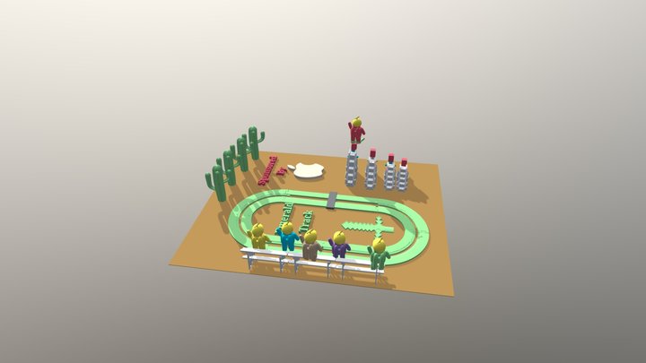 Emerald Race Track(2) 3D Model
