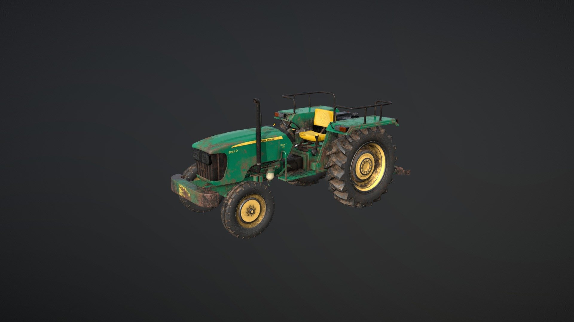 Tractor - 3D model by Krishna.Vamshi.Krishna [c79554f] - Sketchfab