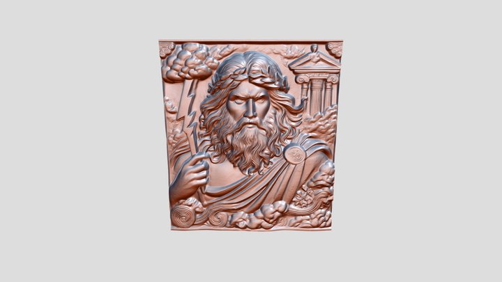 A Relief of Zeus 3D Model