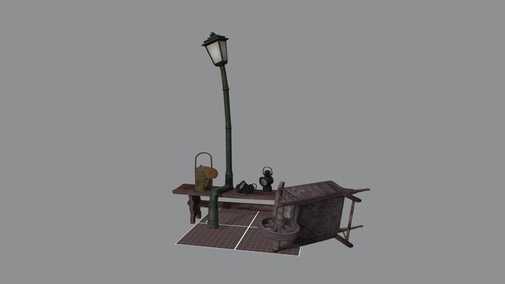 DAE 5 Finished Props - Grandma's House 3D Model