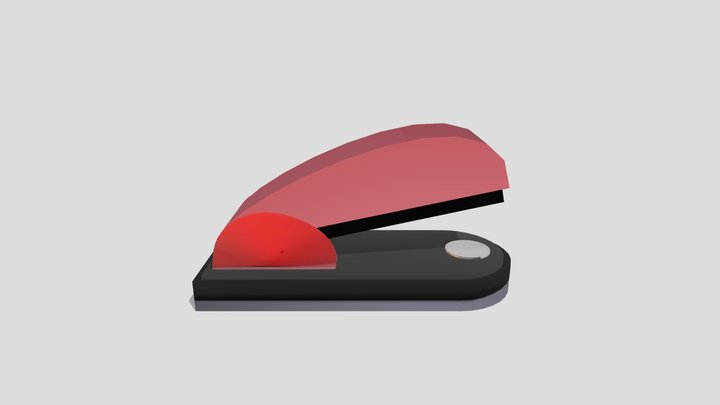 Low Poly Stapler 3D Model