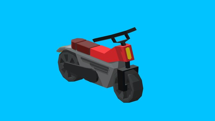 LowPoly Motorcycle 3D Model