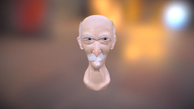 Angry old man 3D Model