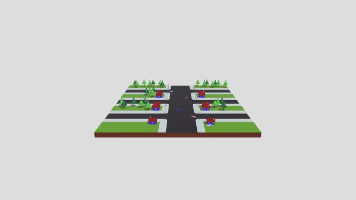 Lowpoly Neighborhood 3D Model