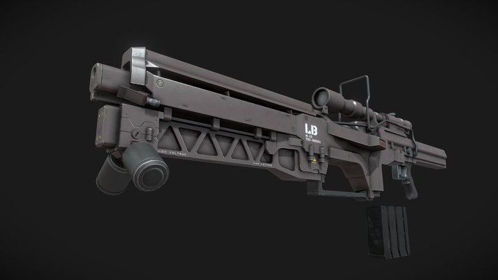 Gauss Longbow 3D Model