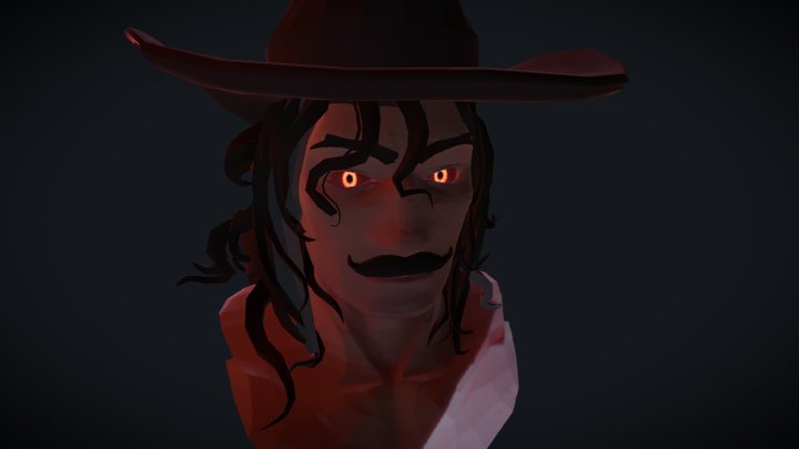 vampire outlaw character bust 3D Model